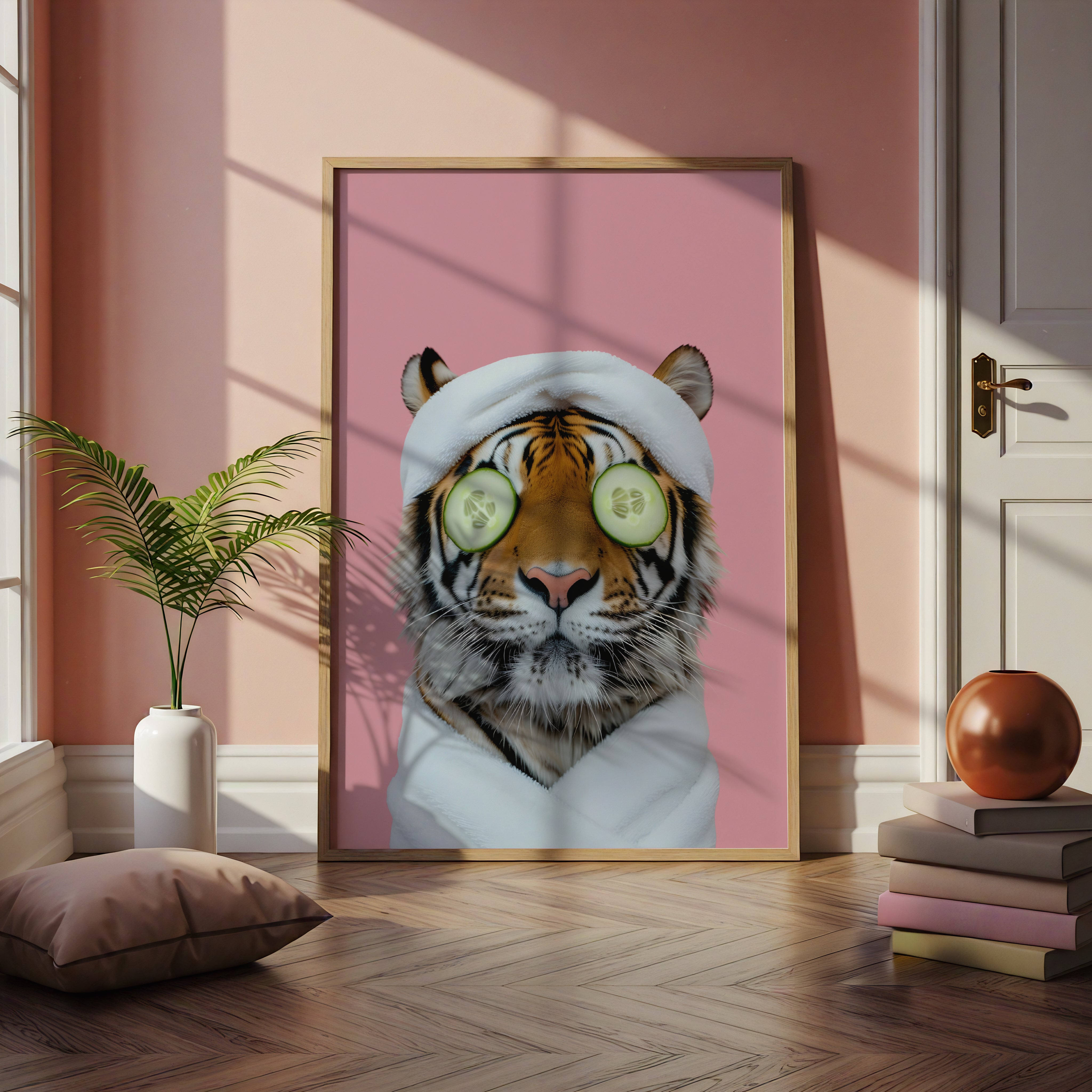 Framed Spa Day Tiger