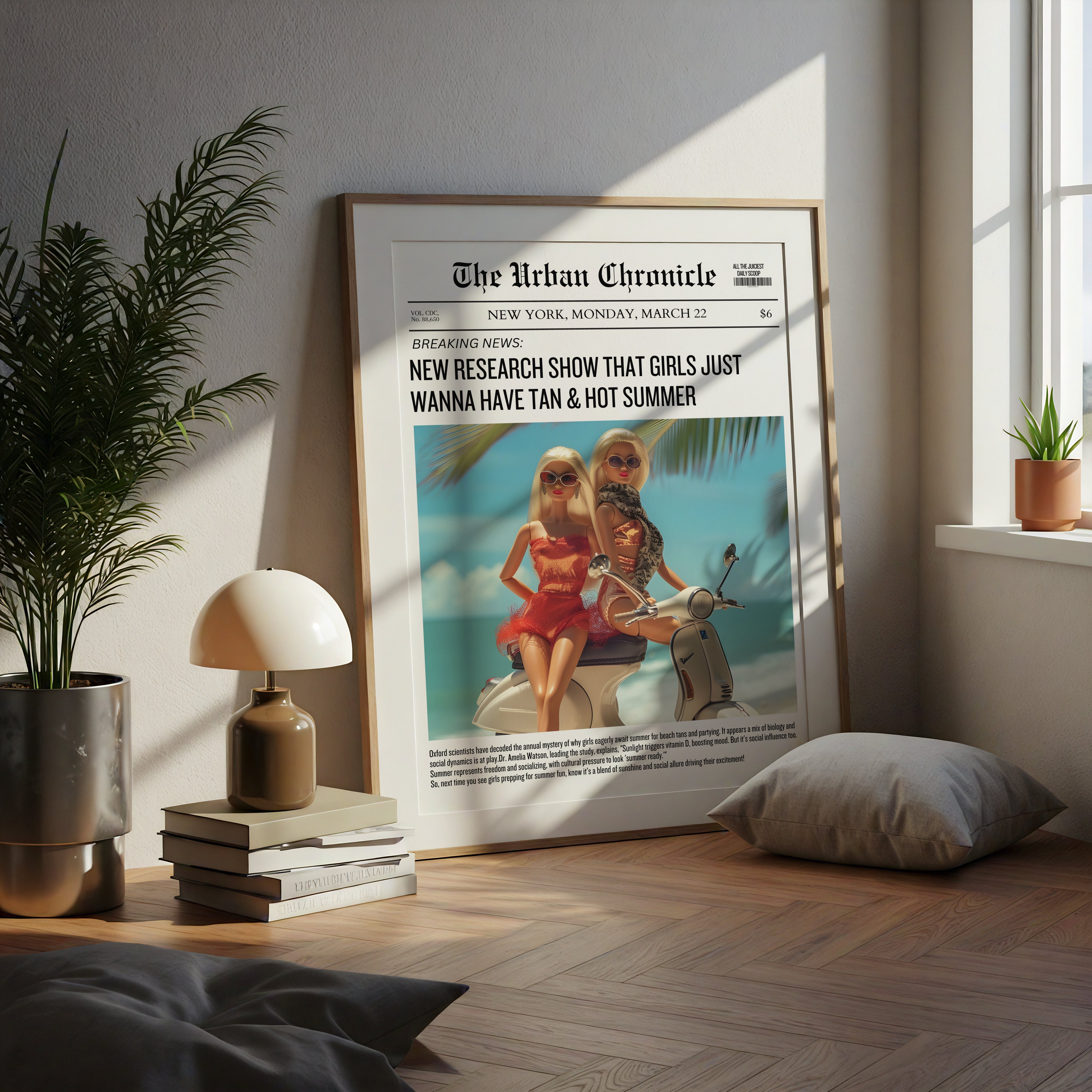 Framed Doll Vespa Vogue