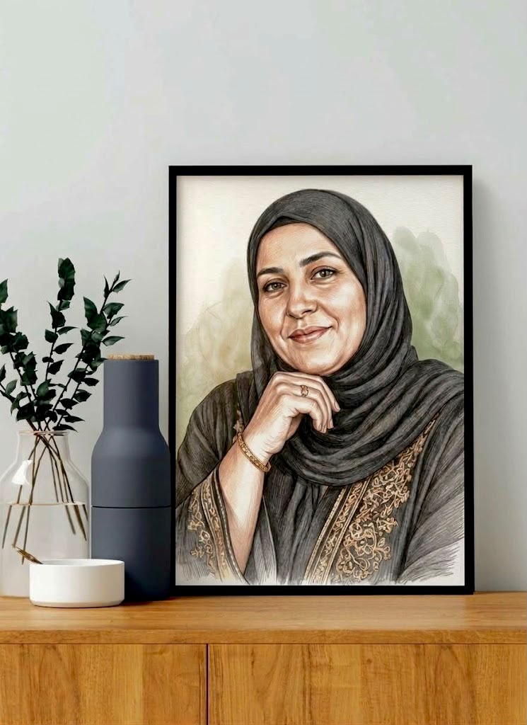Portrait personnalisé A4 — Couleur