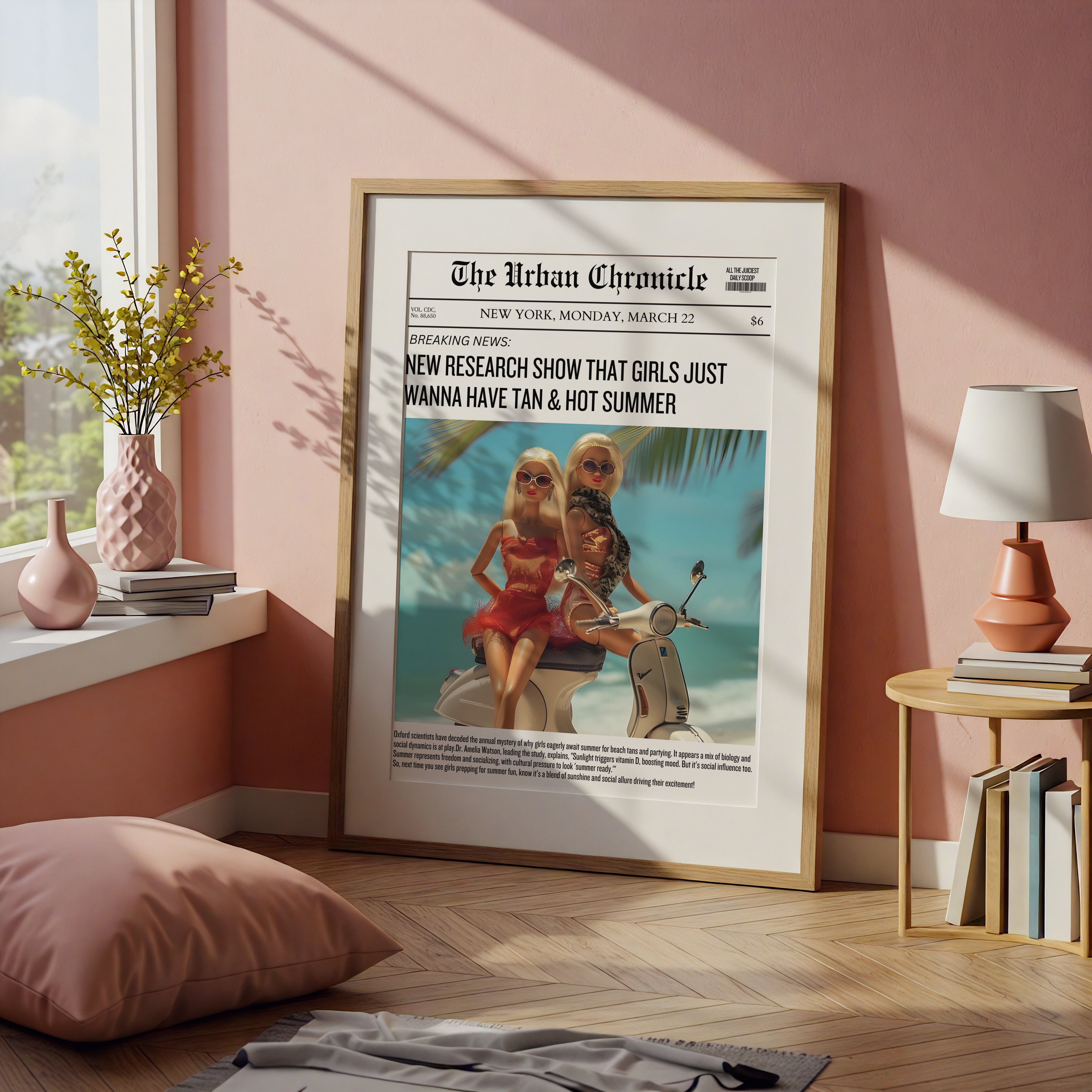 Framed Doll Vespa Vogue