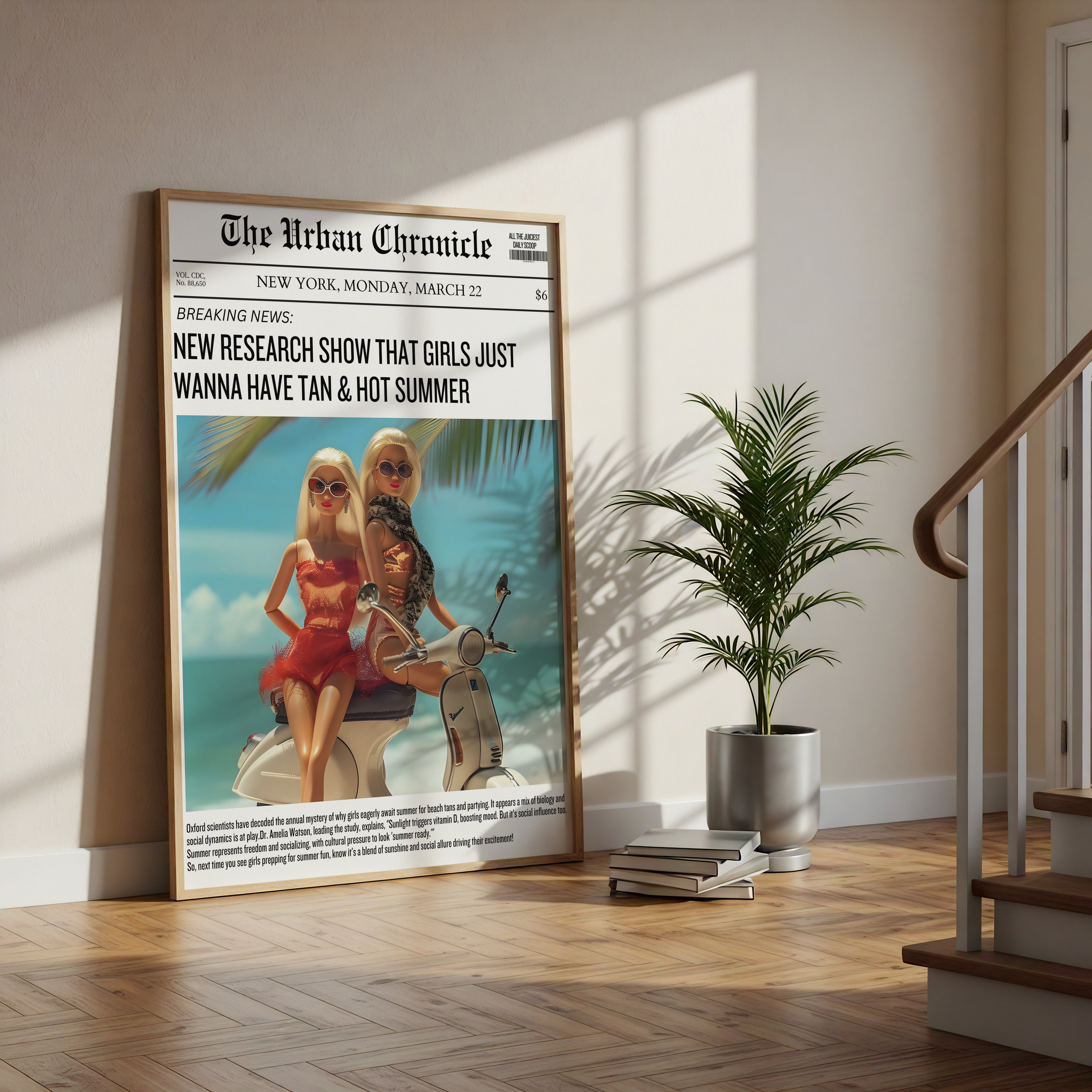 Framed Doll Vespa Vogue