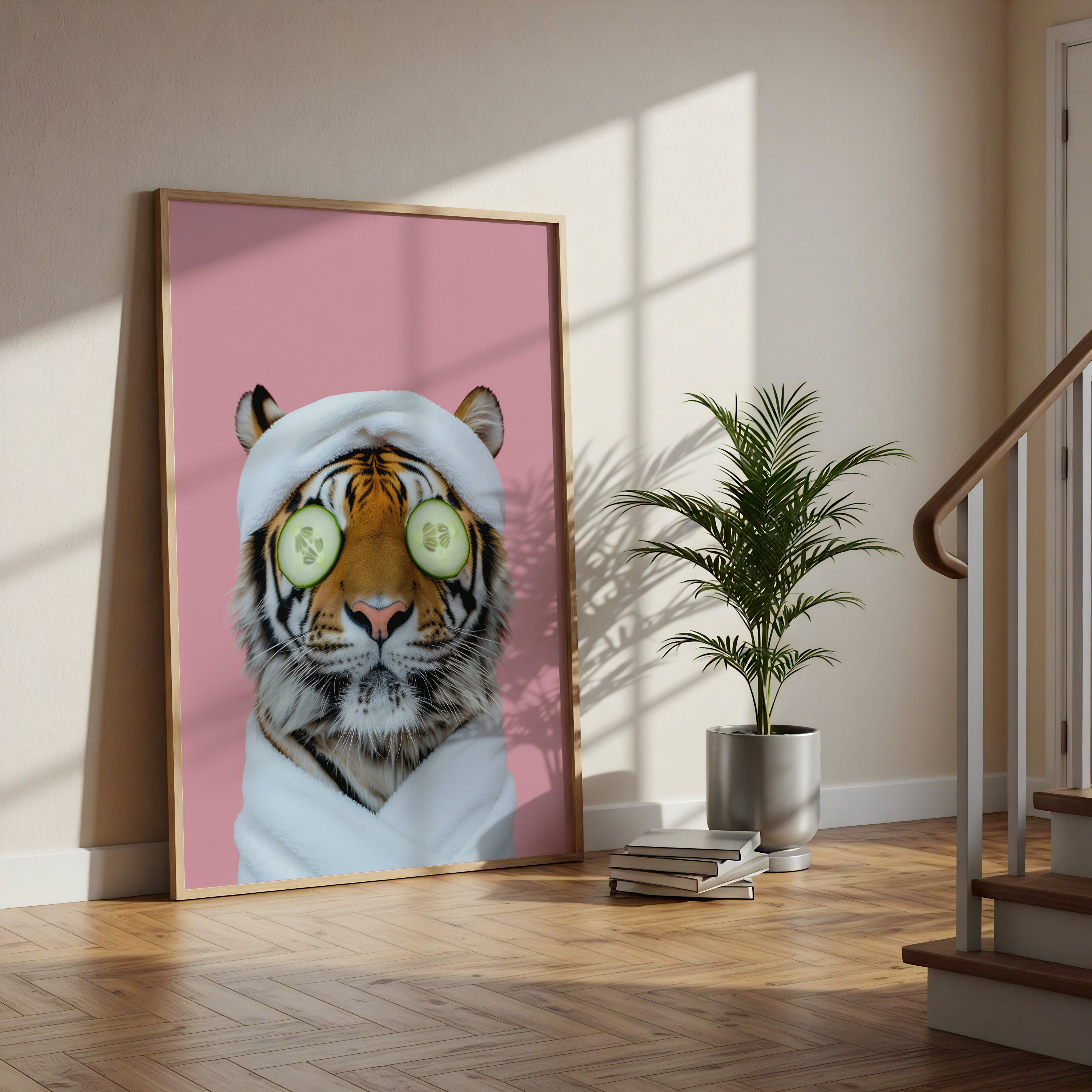 Framed Spa Day Tiger