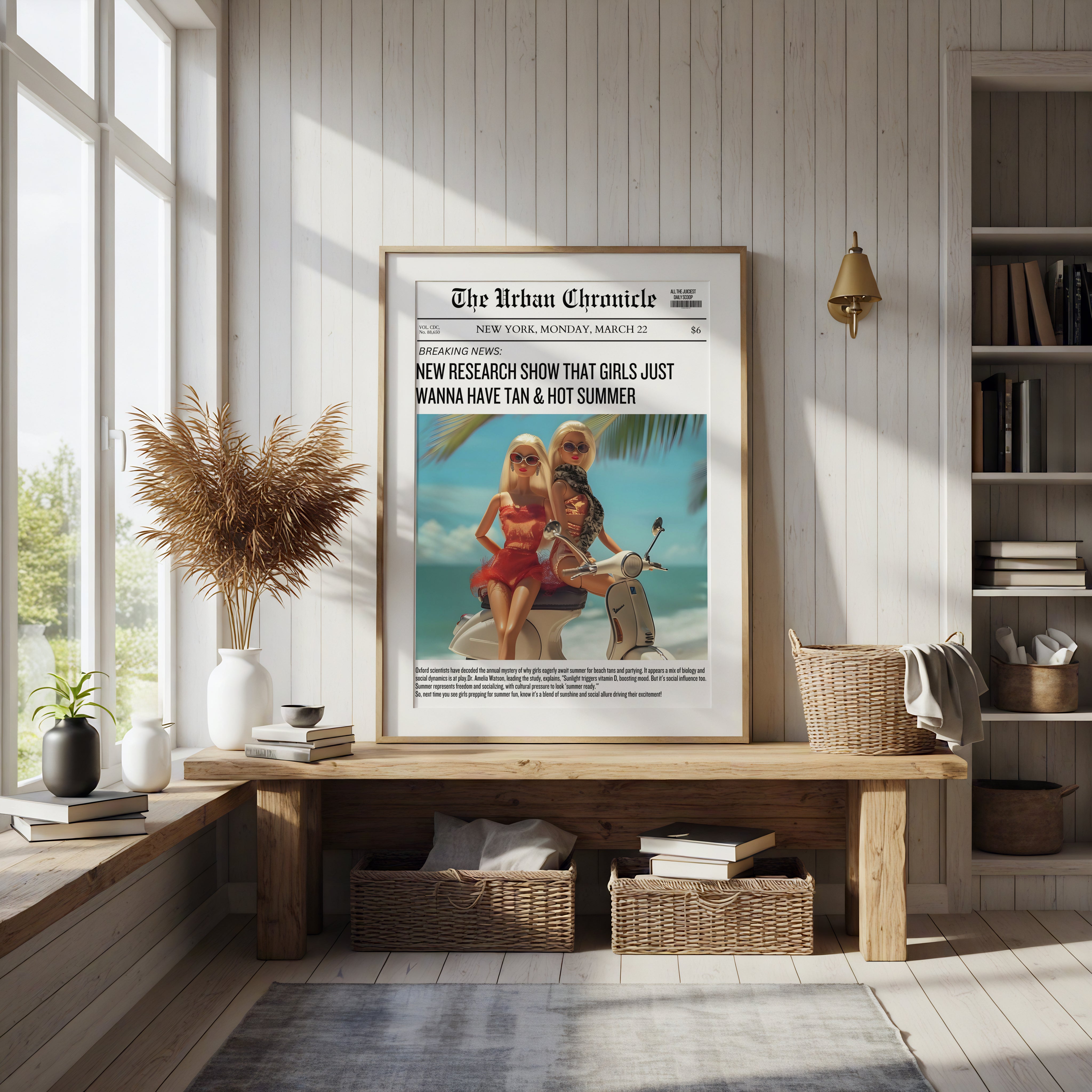 Framed Doll Vespa Vogue